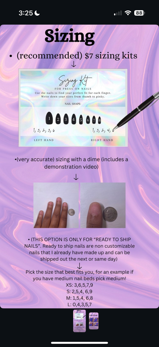 (L/XL) Custom Handmade Nails